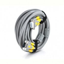 Кабель Merlion (YT-VGA(M)/(M)3+6GR-30m/16192) VGA-VGA, 30м, Gray-Yellow, пакет
