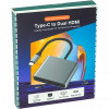 Адаптер Blueendless USB Type-C - 2xHDMI (M/F) Grey (CA913831)