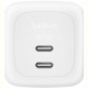 Мережевий зарядний пристрій Belkin BoostCharge Pro New Dual USB-C GaN Wall Charger 67W White (WCH020KQWH)