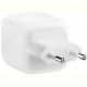Мережевий зарядний пристрій Belkin BoostCharge Pro New Dual USB-C GaN Wall Charger 67W White (WCH020KQWH)