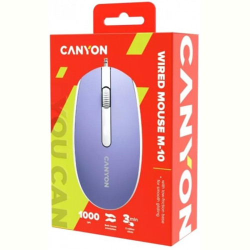 Миша Canyon M-10 USB Mountain Lavender (CNE-CMS10ML)