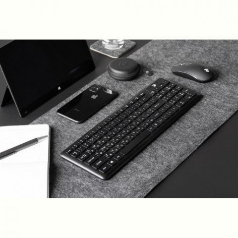 Клавіатура бездротова 2E KS230 Slim WL Ukr (2E-KS230WB) Black USB