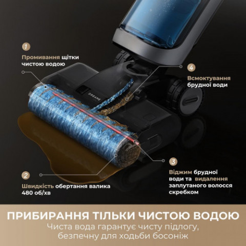Акумуляторний миючий пилосос Dreame Wet & Dry Vacuum Cleaner H14 AE (HHR30E)