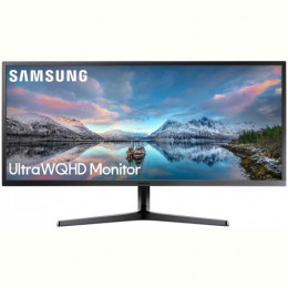 Монiтор Samsung 34.1" S34J550W (LS34J550WQIXCI) VA Gray/Dark Blue