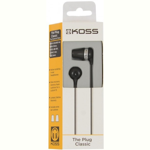 Навушники KOSS The Plug Black (196635.101)