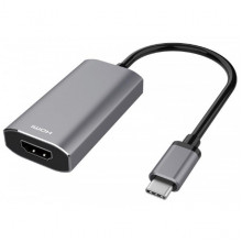 Адаптер 2E USB-C - HDMI 2.1, 0.21m, space grey