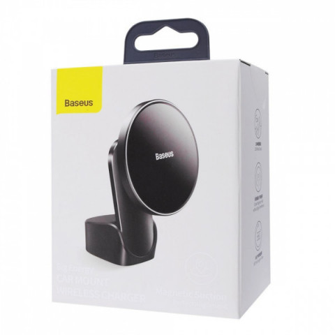 Автомобільний тримач з Бездротовим ЗП Baseus Big Energy 15W black Купити в Україні