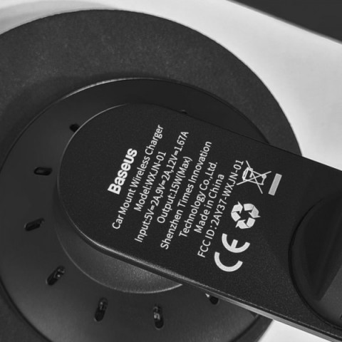 Автомобільний тримач з Бездротовим ЗП Baseus Big Energy 15W black Купити в Україні
