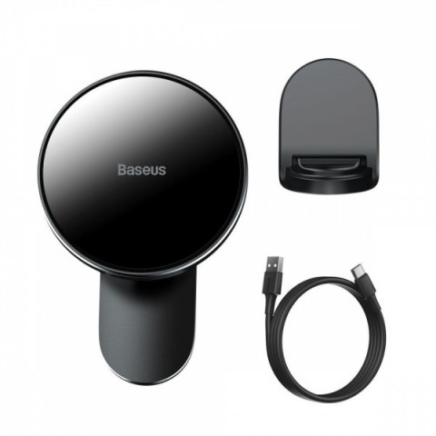 Автомобільний тримач з Бездротовим ЗП Baseus Big Energy 15W black Купити в Україні