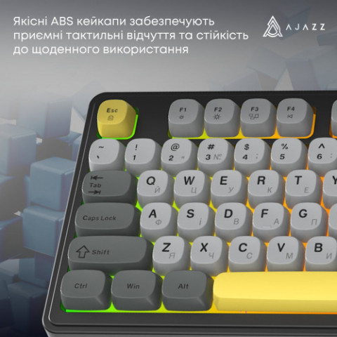 Клавіатура Ajazz AF98 Black USB-C Black Gray Yellow (AF98-BGY)
