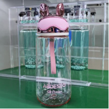 Пляшка для води ARDESTO Bunny 600мл, пластик, рожевий