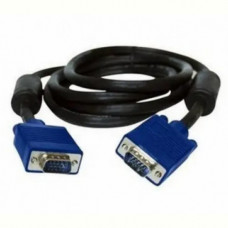 Кабель Gresso V4002 VGA - VGA (F/F), с 2-ма фер. кільцями, 5м, Black/Blue (2000700002289)
