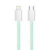 Кабель ColorWay Lightning + USB Type-C (M/M), 3.0 А, 1 м, Green (CW-CBPDCL061-G)