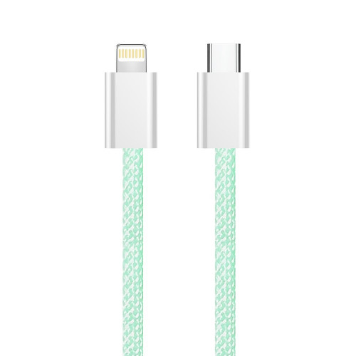 Кабель ColorWay Lightning + USB Type-C (M/M), 3.0 А, 1 м, Green (CW-CBPDCL061-G)