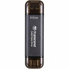 Накопичувач зовнішній SSD USB 3.1 Gen 2 Type-A/Type-C 512GB Transcend ESD310 Black (TS512GESD310C)