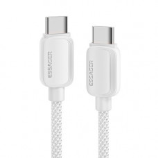 Кабель Essager Breeze USB Type-C - USB Type-C (M/M), 100W, 2 м White (EXCTT1-WLA02-P)