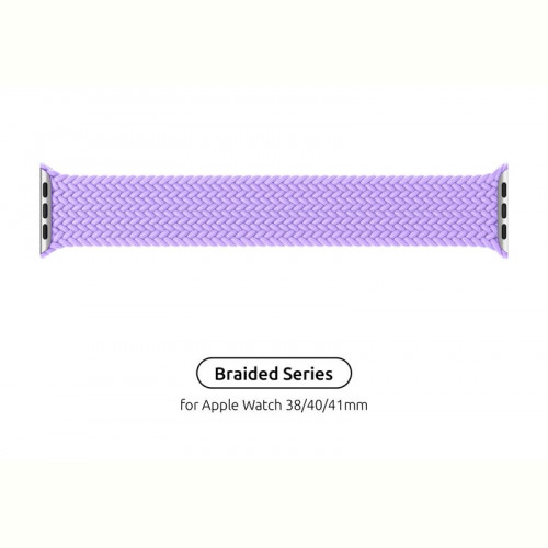 Ремінець Armorstandart Braided Solo Loop для Apple Watch 38mm/40mm/41mm Lavender Grey Size 4 (132 mm) (ARM64898)