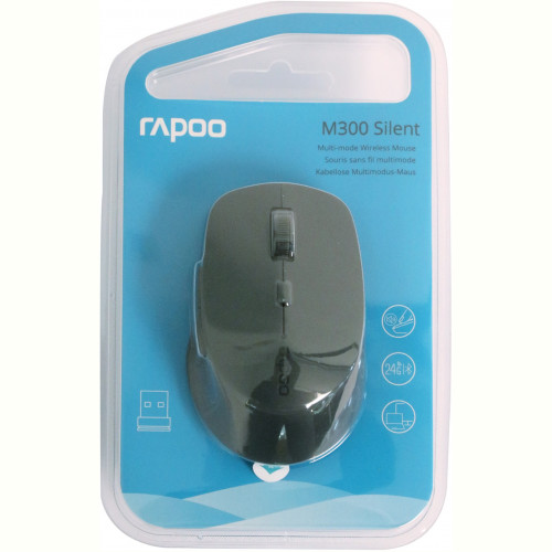 Мишка бездротова Rapoo M300 Silent Wireless Multi-Mode Grey