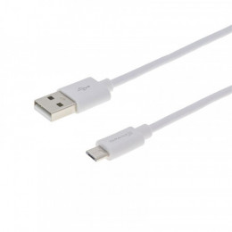 Кабель Grand-X USB-microUSB, Cu, 2.5м White (PM025W) box