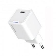 Мережевий зарядний пристрій ColorWay GaN Mini 20W PD Port PPS USB-C White (CW-CHS059PD-WT)