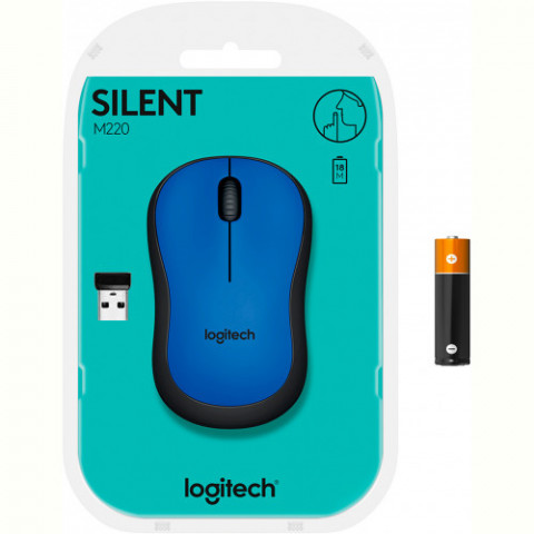 Мишка бездротова Logitech M220 Silent (910-004879) Blue USB
