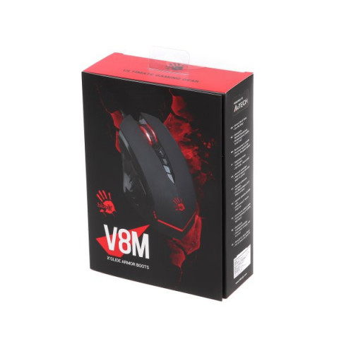 Миша ігрова A4-Tech Bloody V8M, чорна, з підсвічуванням, USB
