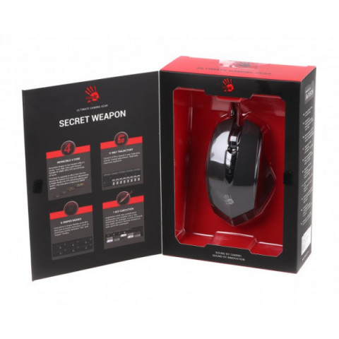 Миша ігрова A4-Tech Bloody V8M, чорна, з підсвічуванням, USB