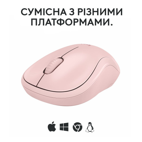 Мишка бездротова Logitech M240 Silent Rose (910-007121)