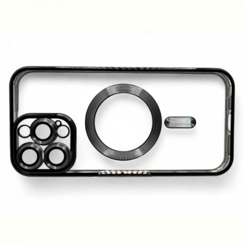 Чохол-накладка BeCover TPU Chrome Case MagSafe для Apple iPhone 16 Pro Max Black (712085)