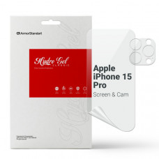 Набір гідрогелевої плівки ArmorStandart Clear для екрана + камера для Apple iPhone 15 Pro (ARM80713)