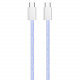 Кабель ColorWay USB Type-C + USB Type-C (M/M), 3.0 А, 1 м, Purple (CW-CBPDCC061-PU)