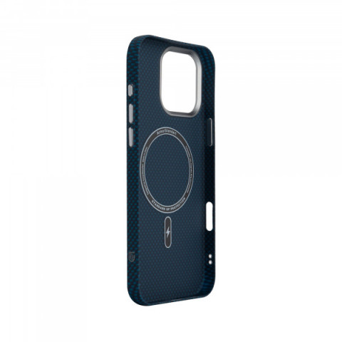 Чохол ArmorStandart LikeCarbon2 MagCase для Apple iPhone 16 Pro Max Kevlar Dark Blue (ARM88593)