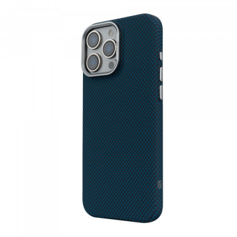 Чохол ArmorStandart LikeCarbon2 MagCase для Apple iPhone 16 Pro Max Kevlar Dark Blue (ARM88593)