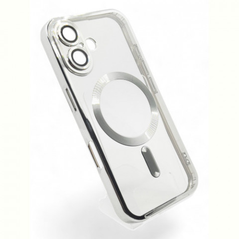 Чохол-накладка BeCover TPU Chrome Case MagSafe для Apple iPhone 16 Plus Silver (712078)