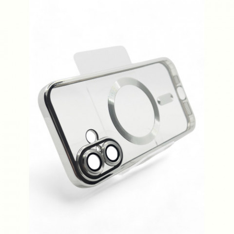 Чохол-накладка BeCover TPU Chrome Case MagSafe для Apple iPhone 16 Plus Silver (712078)