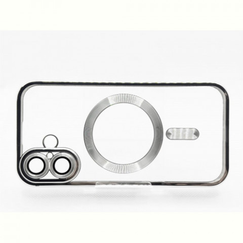 Чохол-накладка BeCover TPU Chrome Case MagSafe для Apple iPhone 16 Plus Silver (712078)