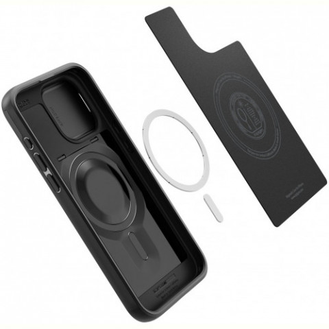 Чохол-накладка Spigen Optik Armor MagFit для Apple iPhone 15 Pro Max Black (ACS06599)