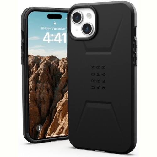 Чохол-накладка Urban Armor Gear Civilian Magsafe для Apple iPhone 15 Plus Black (114306114040)
