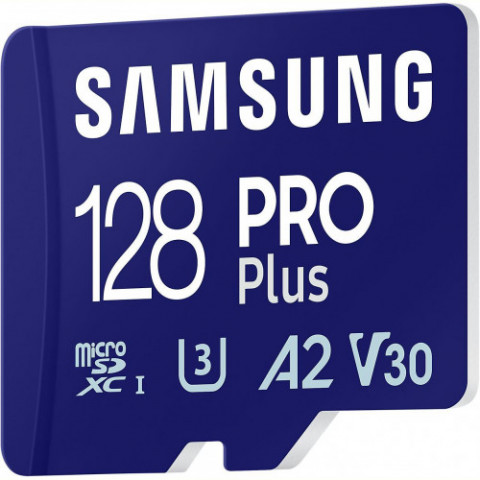 Карта пам`яті MicroSDXC 128GB UHS-I/U3 Class 10 Samsung Pro Plus + SD-адаптер (MB-MD128SA/EU)