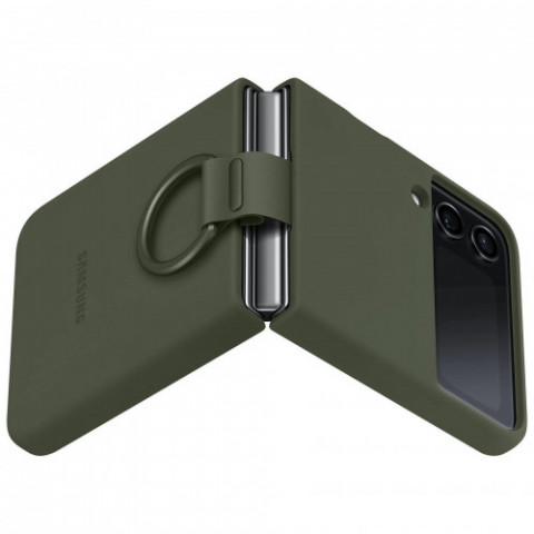 Чохол-накладка Samsung Silicone Cover with Ring для Samsung Galaxy Flip 4 SM-F721 Khaki (EF-PF721TGEGUA)