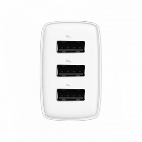 Мережевий зарядний пристрій Baseus Compact (3USB, 3.4A) 17W White (CCXJ020102)