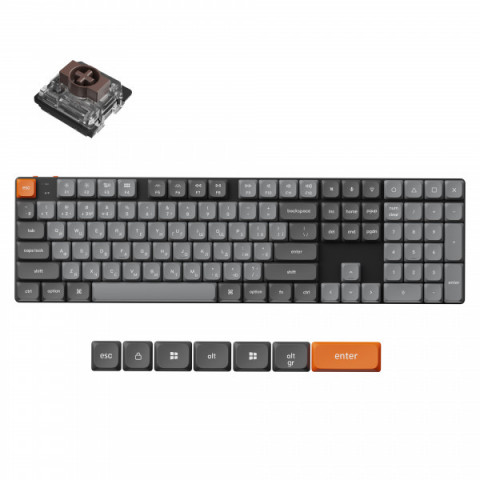 Клавіатура бездротова Keychron K5 Max Gateron Brown Switch Black RGB (K5M-H3-UA) Купити в Україні