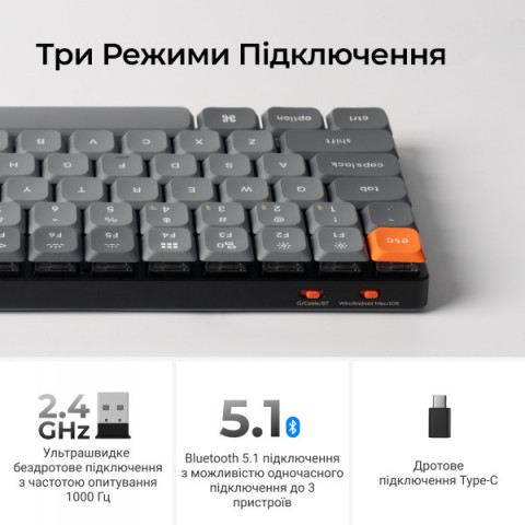 Клавіатура бездротова Keychron K5 Max Gateron Brown Switch Black RGB (K5M-H3-UA) Купити в Україні