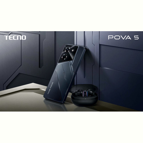 Смартфон Tecno Pova-5 (LH7n) 8/128GB Dual Sim Mecha Black (4894947000492)