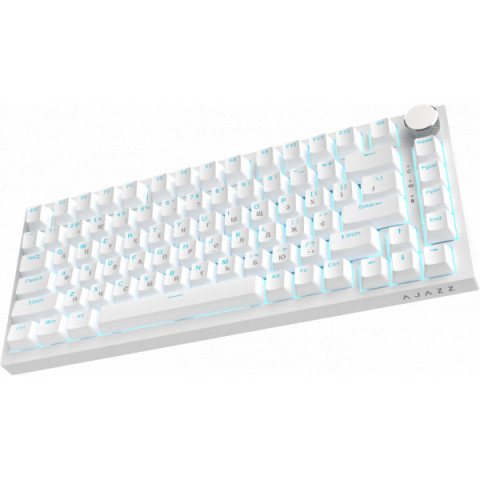 Дротова механічна клавіатура Ajazz AK820 Red Switch White (AK820-R-W) Купити в Україні