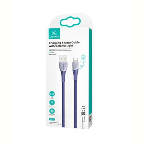 Кабель Usams US-SJ541 USB - Lightning, 1.2 м, Blue (SJ541USB02)