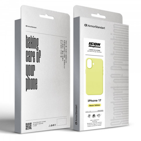 Чохол ArmorStandart ICON2 MagCase для Apple iPhone 17 Neon Yellow (ARM88990)