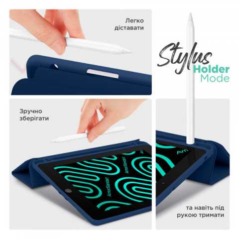 Чохол ArmorStandart Smart Fold Pen для Samsung Galaxy Tab S11 Dark Blue (ARM88428)