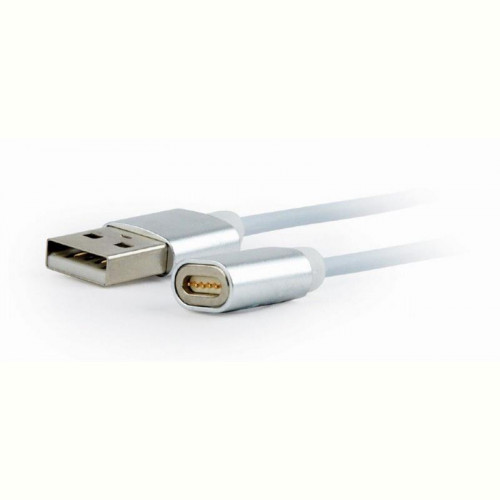 Кабель Cablexpert (CC-USB2-AMLM31-1M), USB 2.0 - Lightning/Micro/USB-C USB, 1м, сріблястий