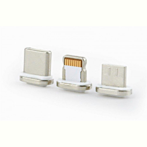 Кабель Cablexpert (CC-USB2-AMLM31-1M), USB 2.0 - Lightning/Micro/USB-C USB, 1м, сріблястий